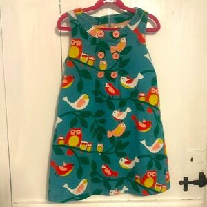 Mini Boden Owl/Bird Corduroy Jumper Dress